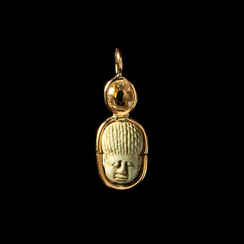 A New-Kingdom faience pendant.